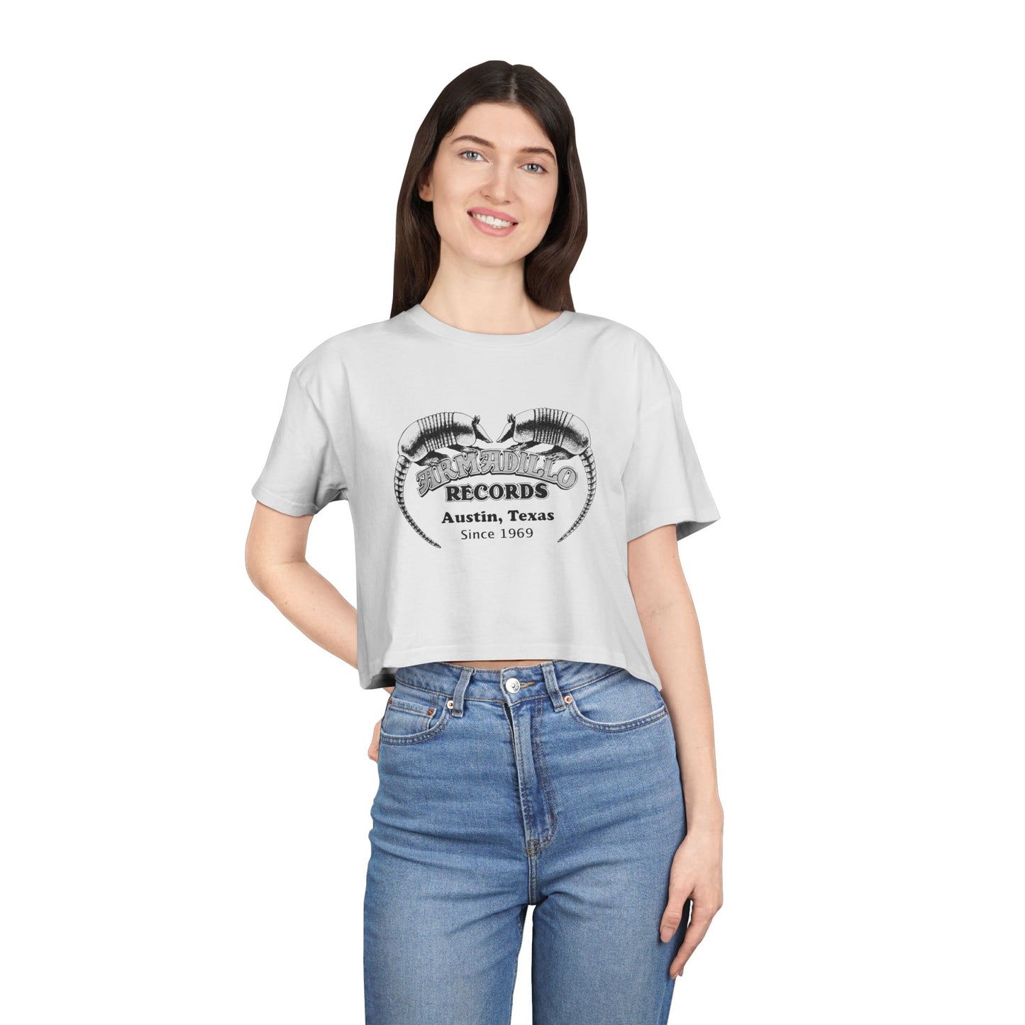 Armadillo Records Logo Crop Top