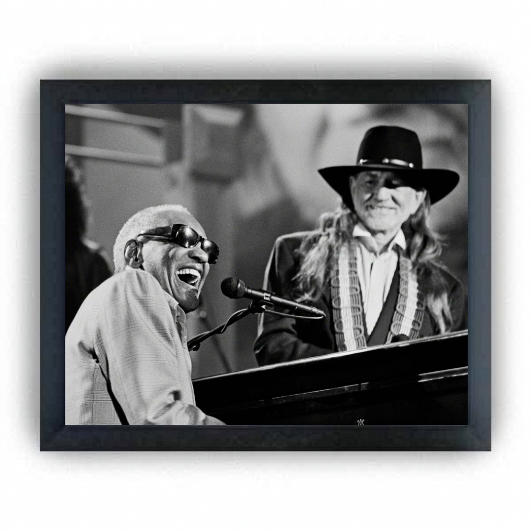Ray Charles and Willie Nelson - Scott Newton Print