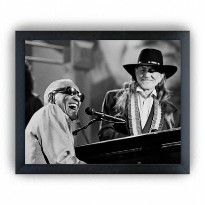 Ray Charles and Willie Nelson - Scott Newton Print