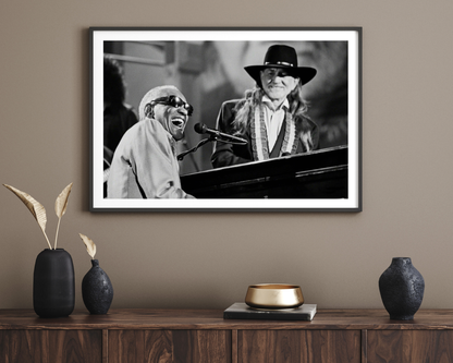 Ray Charles and Willie Nelson - Scott Newton Print