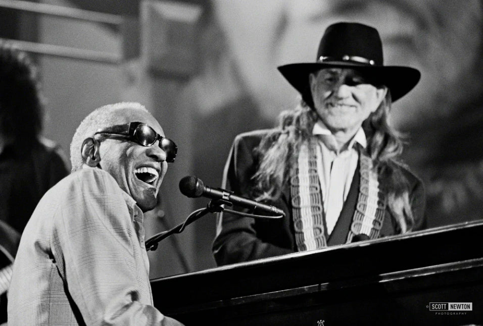 Ray Charles and Willie Nelson - Scott Newton Print